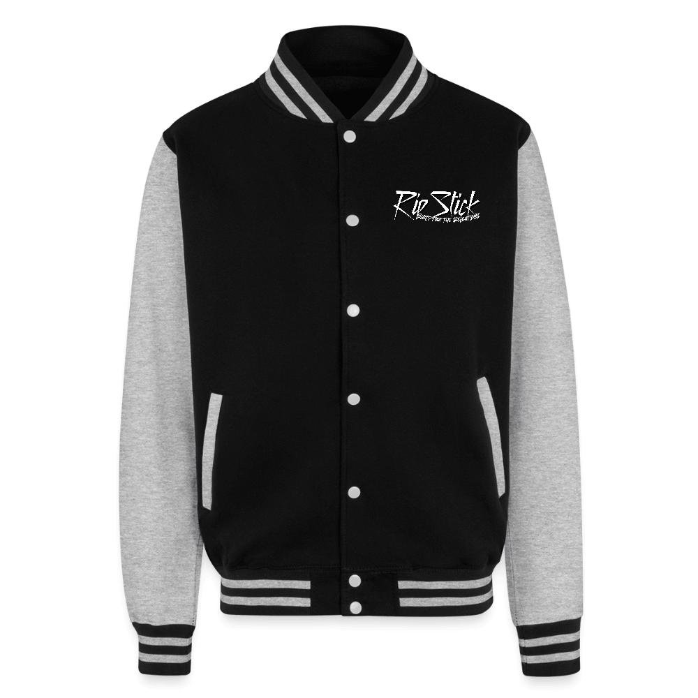 RipStick Relentless Heavyweight Letterman Jacket - black/heather grey