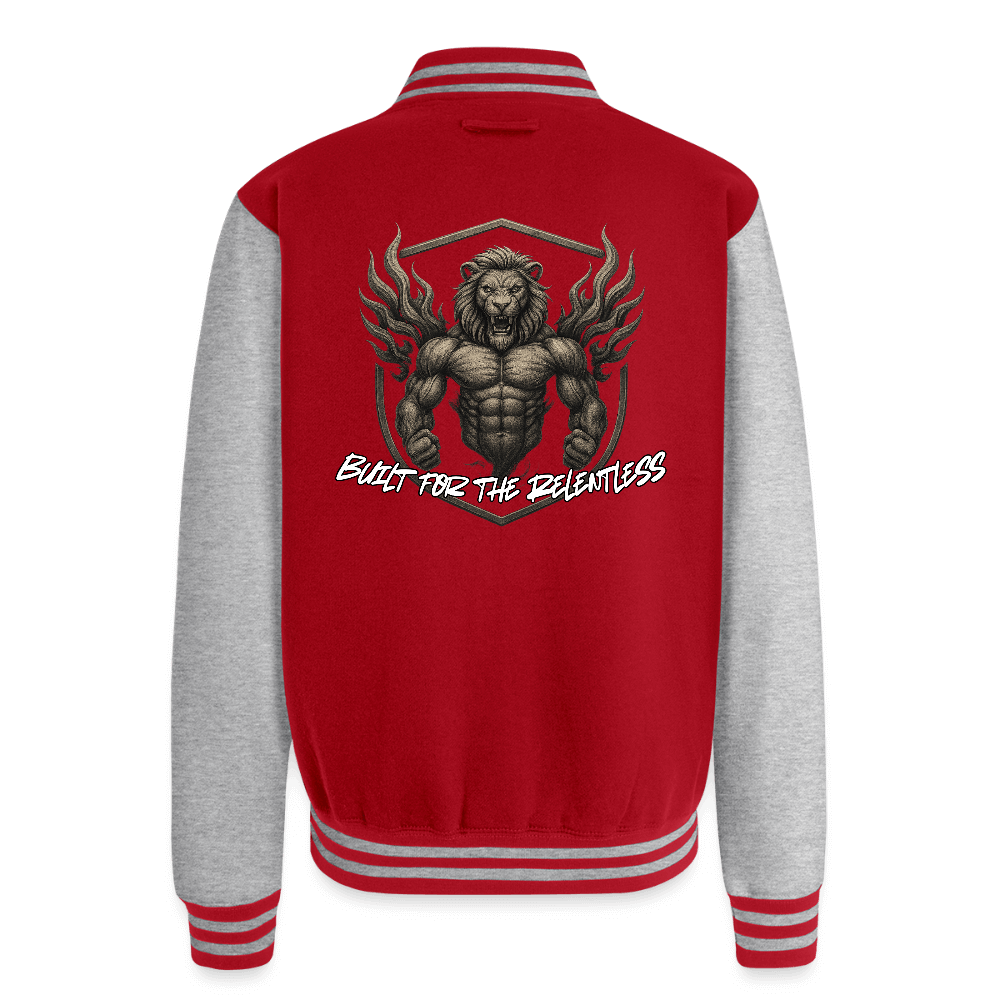 RipStick Relentless Heavyweight Letterman Jacket - red/heather grey