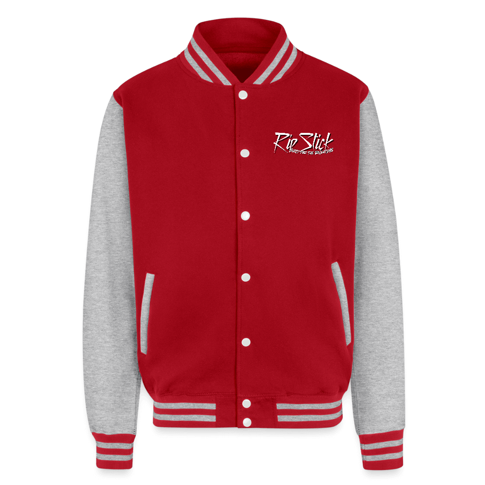 RipStick Relentless Heavyweight Letterman Jacket - red/heather grey
