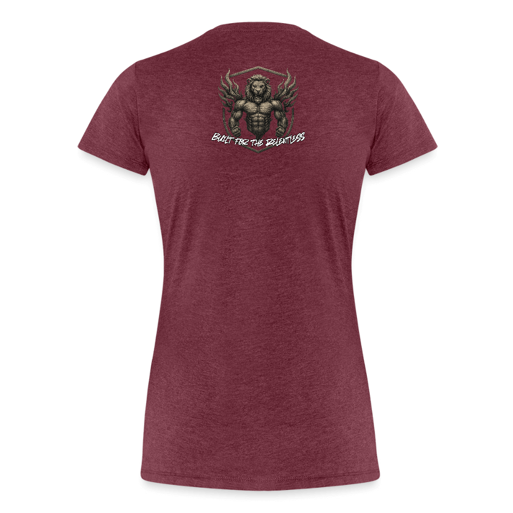 RipStick Lion Logo Women’s Premium T-Shirt - heather burgundy