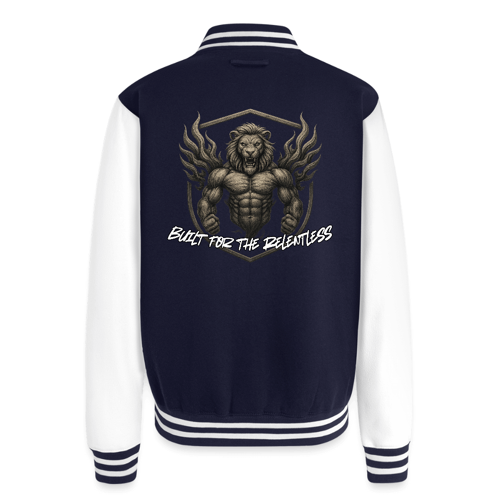 RipStick Relentless Heavyweight Letterman Jacket - navy/white