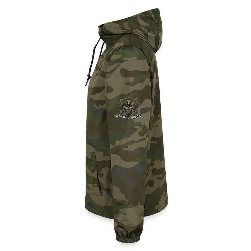 Clean Core Relentless Unisex Lightweight Windbreaker Jacket - green camo