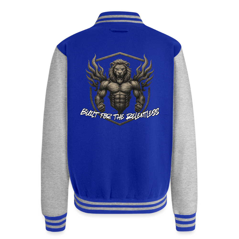 RipStick Relentless Heavyweight Letterman Jacket - royal/heather grey