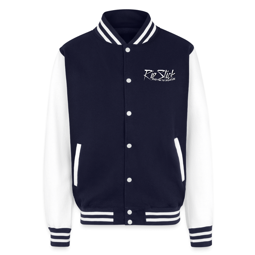 RipStick Relentless Heavyweight Letterman Jacket - navy/white