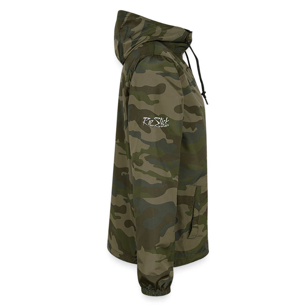 Clean Core Relentless Unisex Lightweight Windbreaker Jacket - green camo